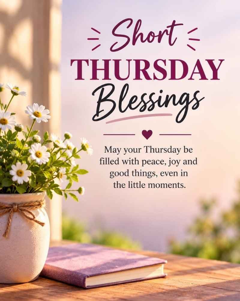 Short Thursday Blessings for Social Media Captions