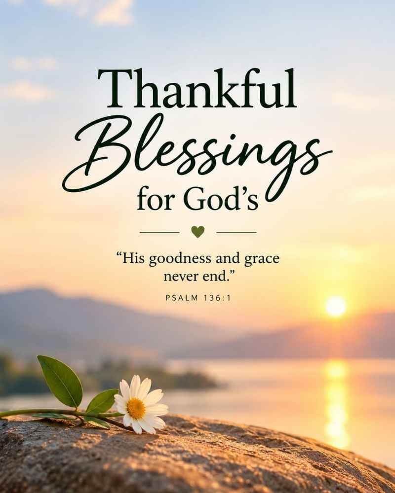 Thankful Blessings for God’s Goodness and Grace