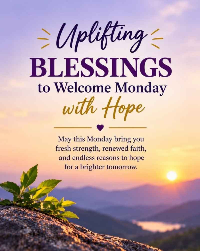 Uplifting Blessings to Welcome Monday With Hope