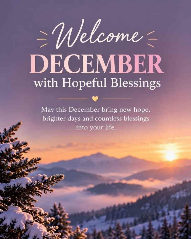 Welcome December With Hopeful Blessings